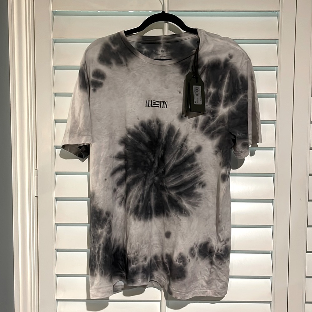 NEW ALLSAINTS TIE DYE T-SHIRT UK ORIGINAL EDITION